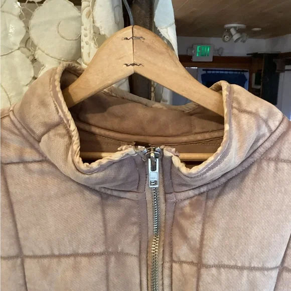 Free People Dolman Quilted Jacket M Champagne Diamonds - Picture 10 of 16